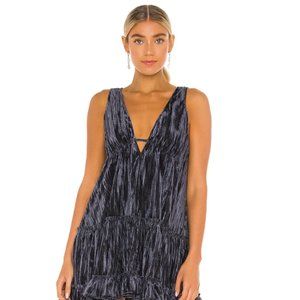 Free People Pleated Plush Swing Dress (Size XS)